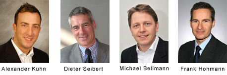 Goodyear Dunlop Marketing Team: Alexander Kühn, Dieter Seibert, Michael Bellmann und Frank Hohmann